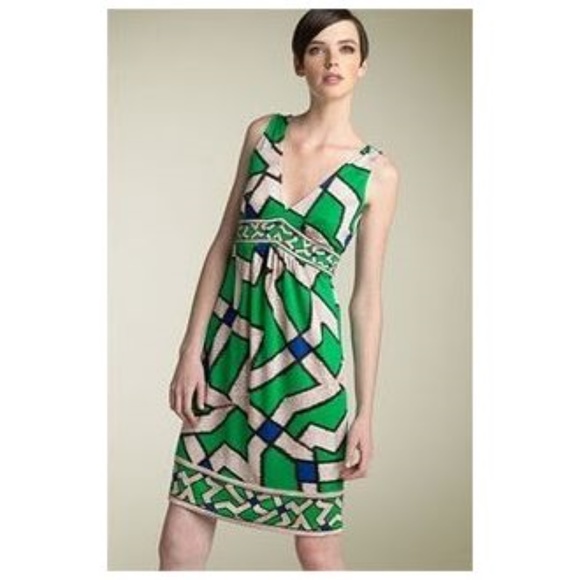 DIANE VON FURSTENBERG Green Ophelia Dress sz 2 - Picture 8 of 8